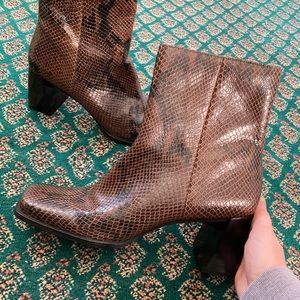 Vintage Nine West Snakeskin Boots